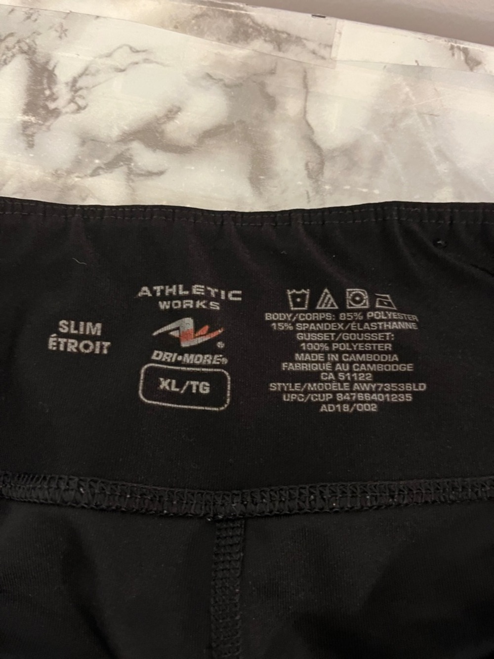🥰SHOW SPECIAL ATHLETIC WORKS Black Slim Stretch Leggings 32 Inch XL - Picture 4 of 7